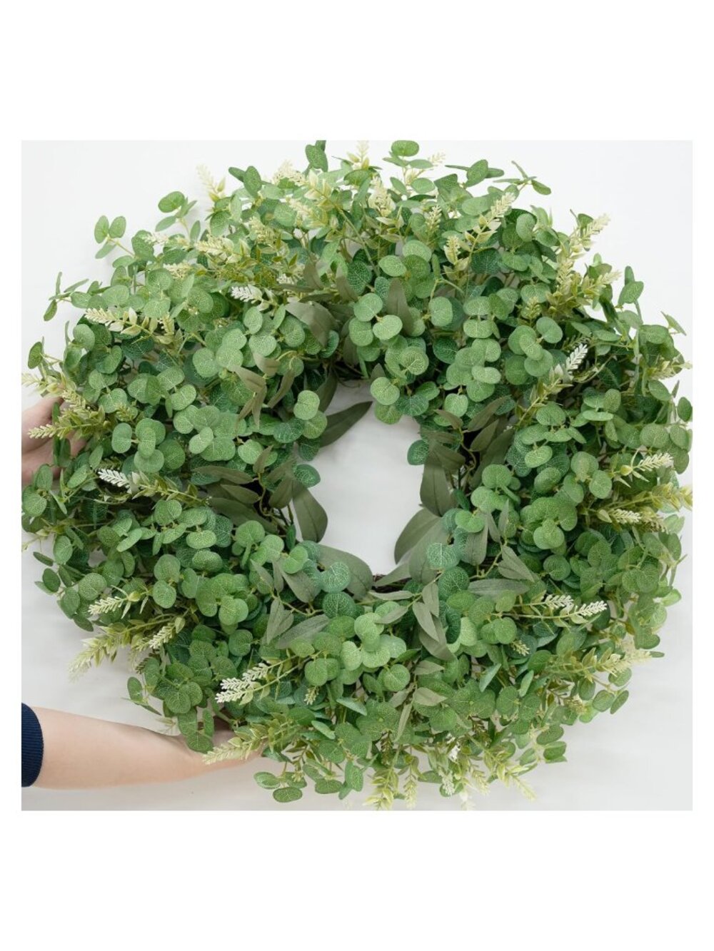 26in Large Artificial Eucalyptus Wreath Plastic Front Door Wall Window Indoor